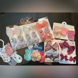0-6 Months Never Used Socks & Hair Accessories